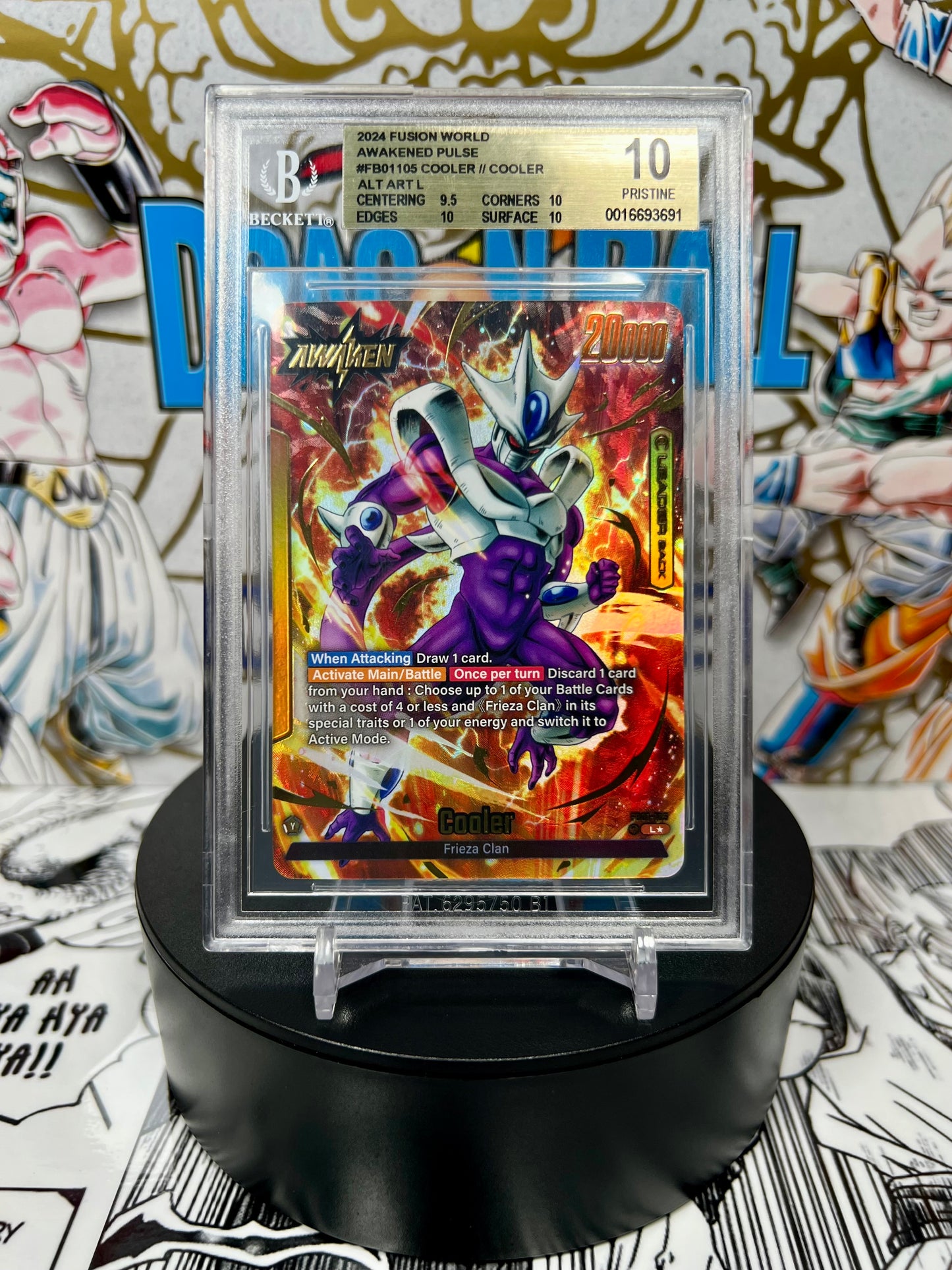 Dragon Ball Super Fusion World Awakened Pulse Cooler Alt Art Leader Back BGS 10 Slab