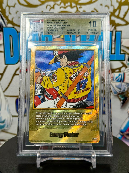 Dragon Ball Super Fusion World Manga Booster 01 Son Goku Gold Alt Art Energy Marker BGS 10 Slab