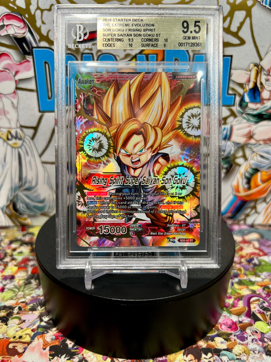 Dragon Ball Super Masters Rising Spirit Super Saiyan Son Goku Starter Deck Gold Stamp Leader Back BGS 9.5 Slab