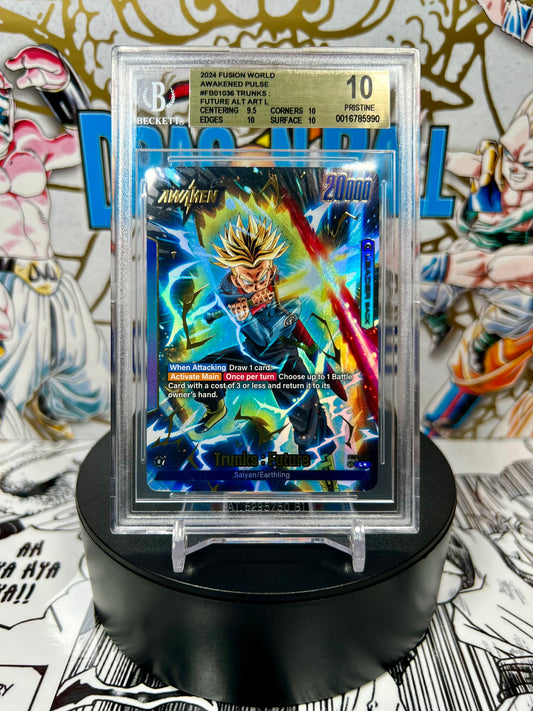 Dragon Ball Super Fusion World Awakened Pulse Future Trunks Alt Art Leader Back BGS 10 Slab