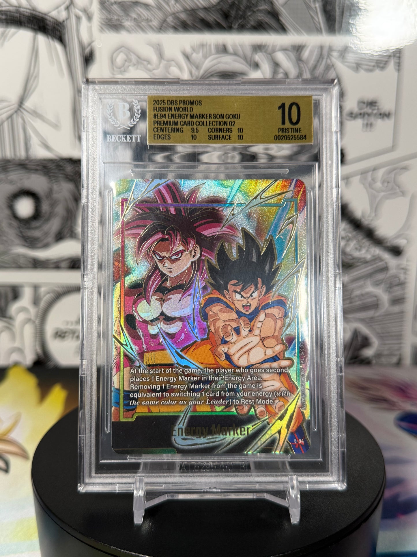 Dragon Ball Super Fusion World Premium Card Collection 02 Son Goku Energy Maker BGS 10 Slab
