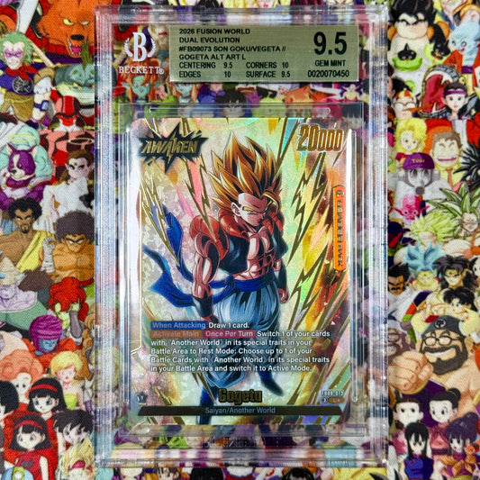Dragon Ball Super Fusion World Gogeta Alt Art Leader Back BGS 9.5 Slab