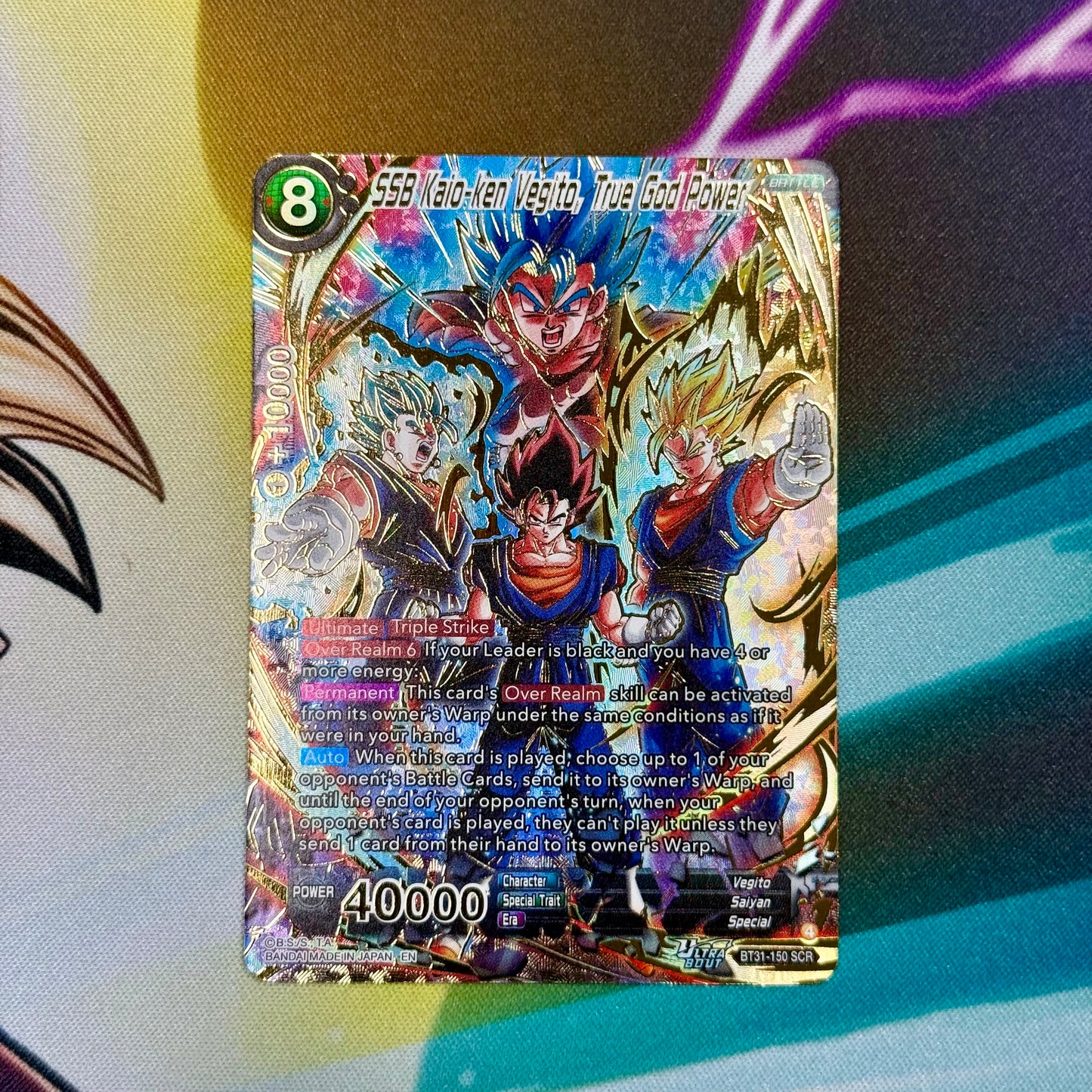 Dragon Ball Super Masters BT31 SSB Kaio-Ken Vegito, True God Power Secret Rare
