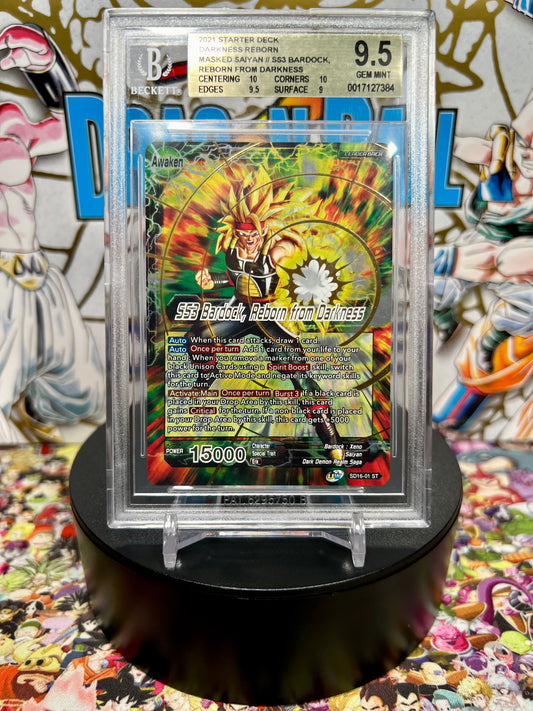 Dragon Ball Super Masters SS3 Bardock, Reborn from Darkness Starter Deck Gold Stamp Leader Back BGS 9.5 Slab