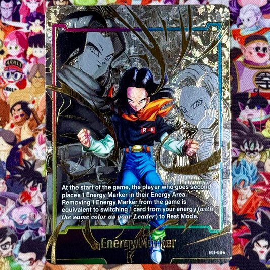 Dragon Ball Super Fusion World Android 17 Gold Foil Energy Marker