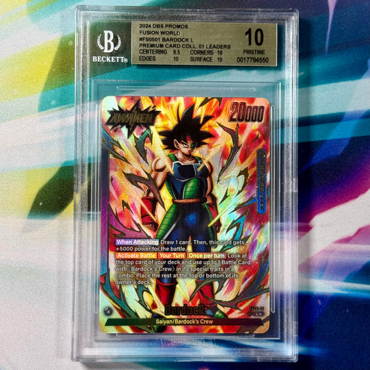 Dragon Ball Super Fusion World Premium Card Collection 01 Bardock Alt Art Leader BGS 10 Slab