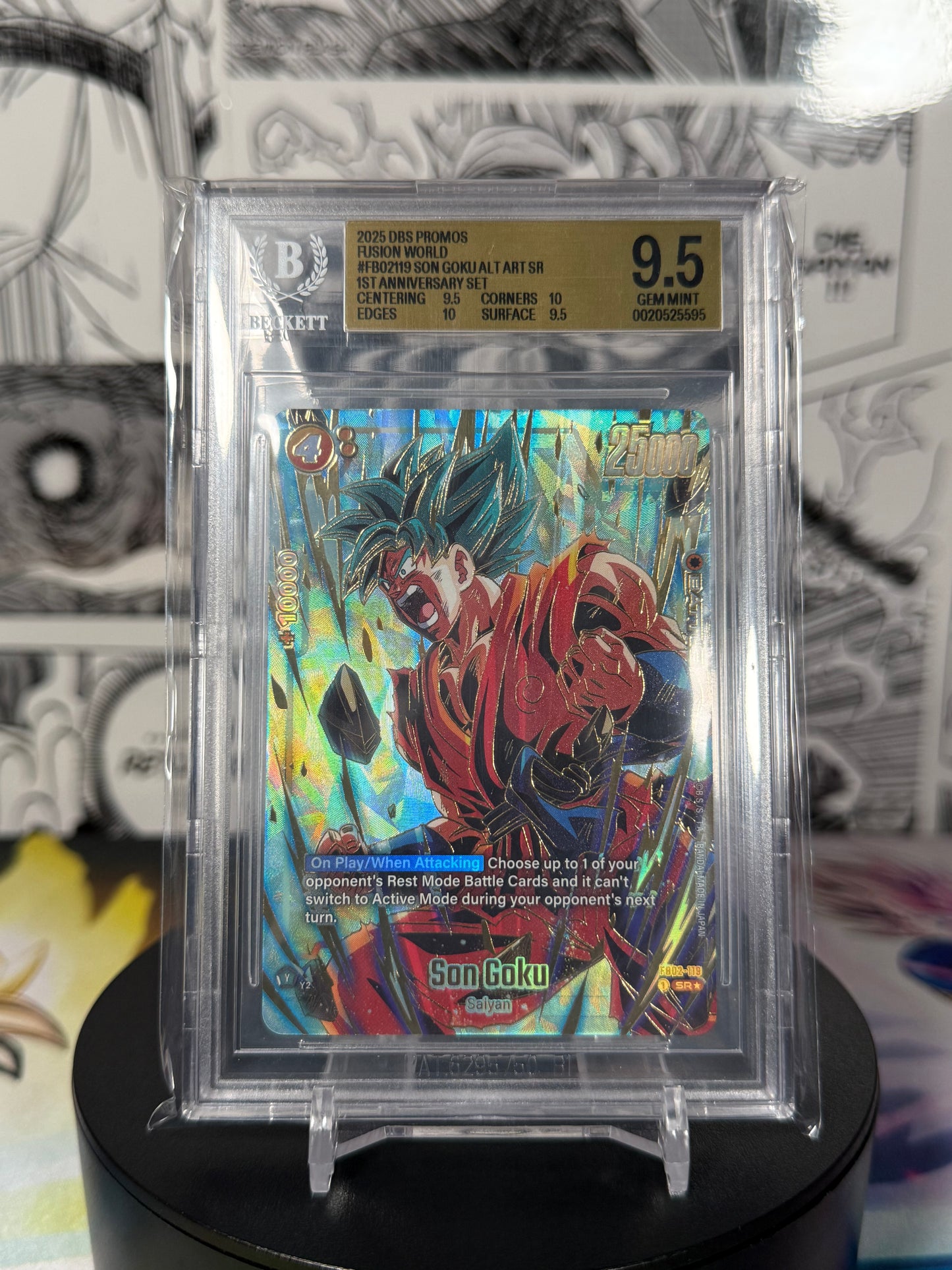 Dragon Ball Super Fusion World 1st Anniversary Son Goku Alt Art BGS 9.5 Slab