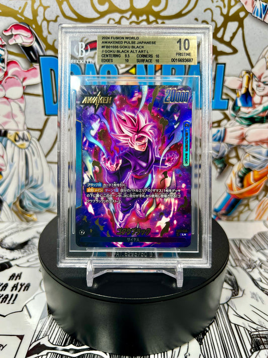 Dragon Ball Super Fusion World Awakened Pulse Goku Black Alt Art Leader Back BGS 10 Slab (Japanese)